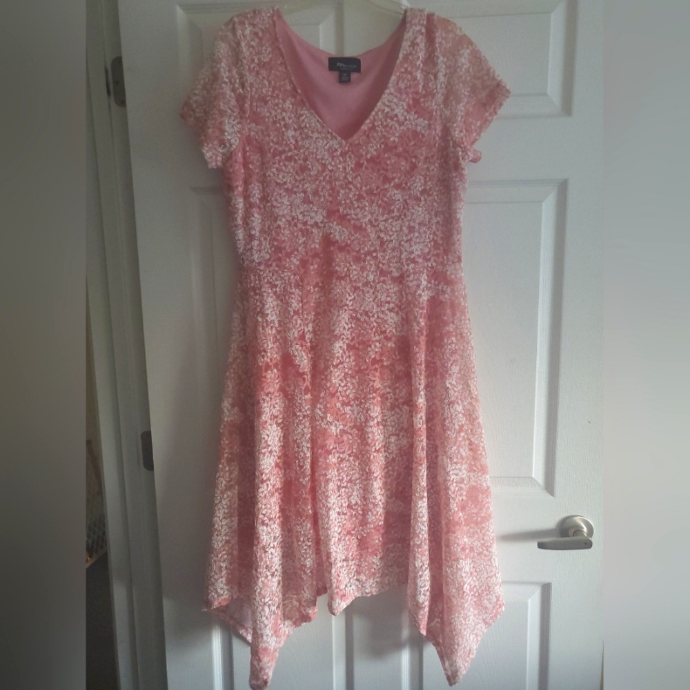 Womens pink knee length dress